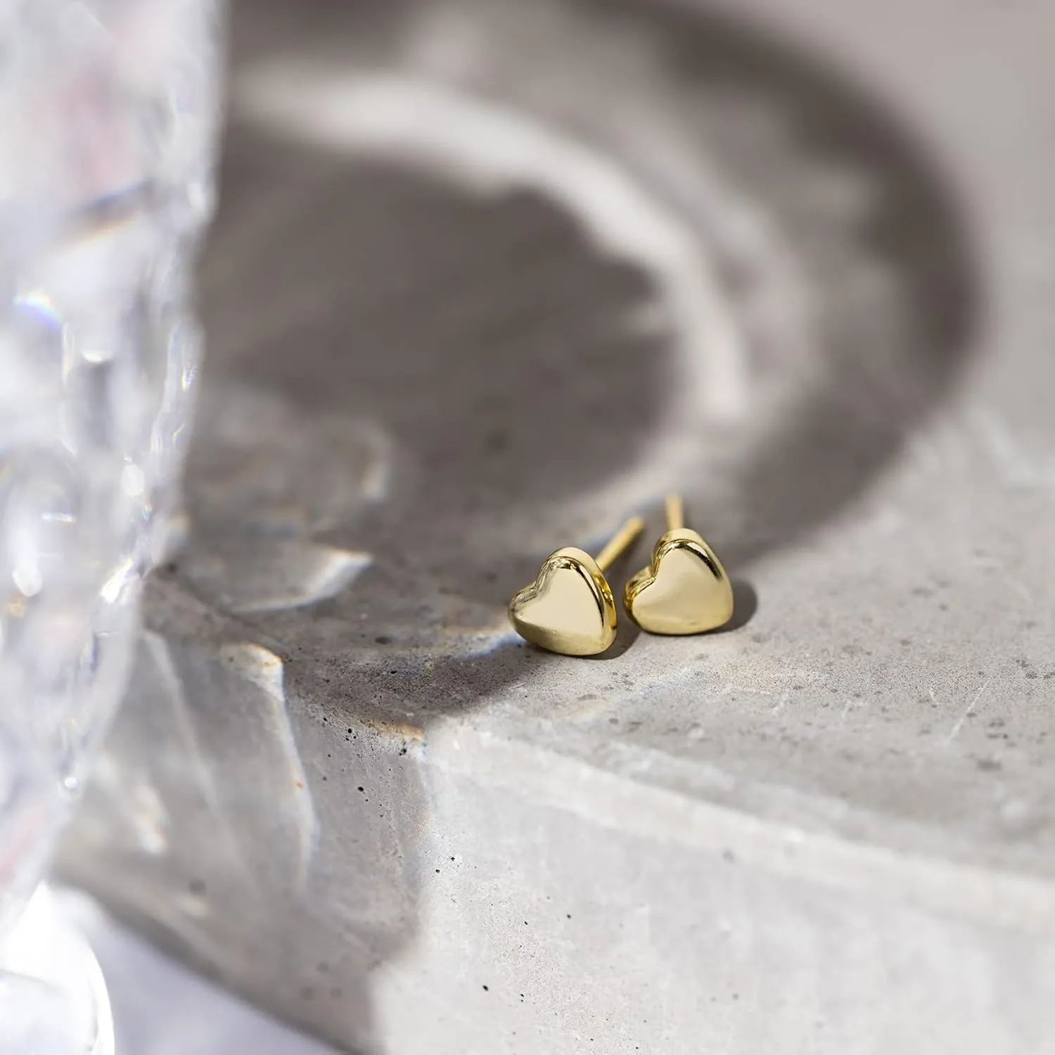 PAVOI 14K Gold Plated Sterling Silver Bar, Dot, Heart, Triangle, Star, Cat | Dainty Earrings for Women