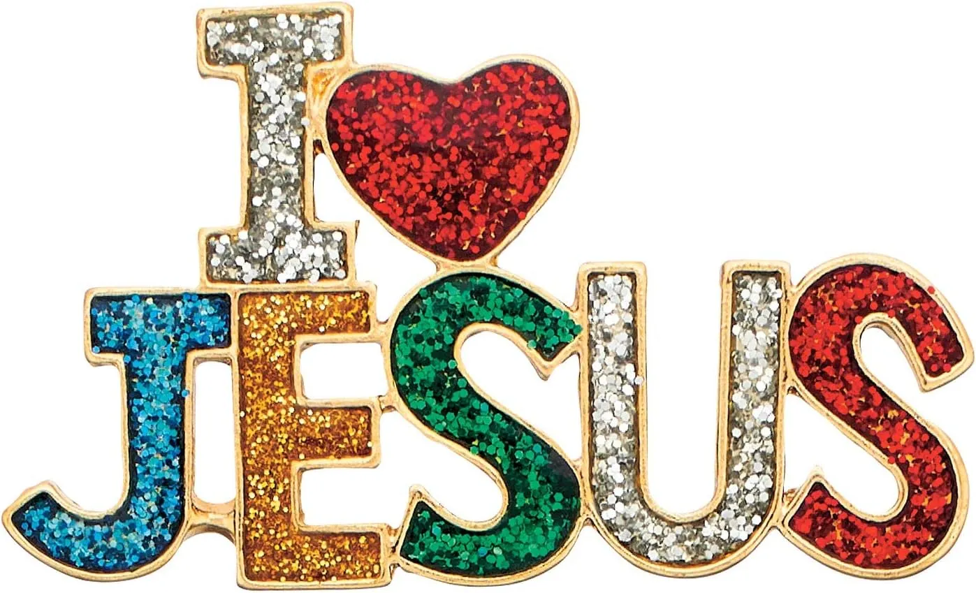 "I Love Jesus" Pin One Color One Size
