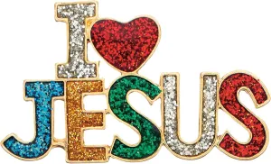 "I Love Jesus" Pin One Color One Size