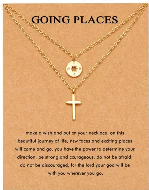 RZKING Layered Necklace for Women, Dainty 14K Gold Evil Eye, Sun Moon Stars, Starfish, Choker Pendant Necklace for Best Friend, Birthday, Thank's Giving, Christmas, Inspirational Gifts for Women