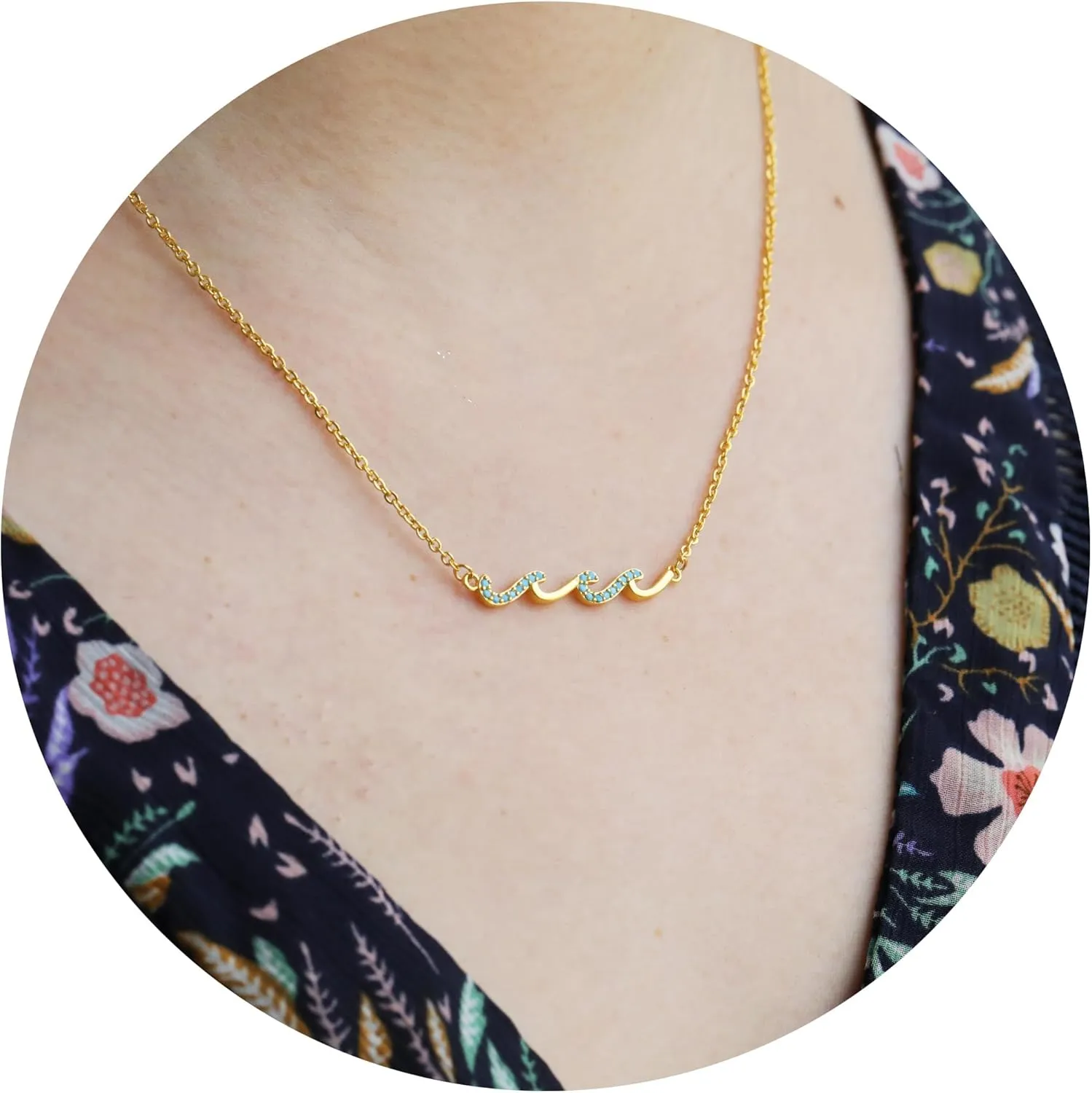 RZKING Layered Necklace for Women, Dainty 14K Gold Evil Eye, Sun Moon Stars, Starfish, Choker Pendant Necklace for Best Friend, Birthday, Thank's Giving, Christmas, Inspirational Gifts for Women
