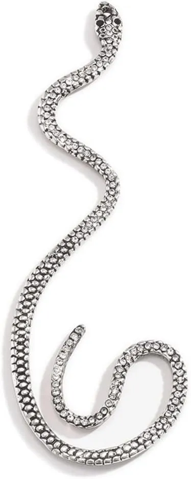 Snake Ear Clip Non Piercinng Earrings Fake Cartilage Clip on Open Wrap Hoop Fashion Vintage Earrings Jewelry for Women and 1Pcs