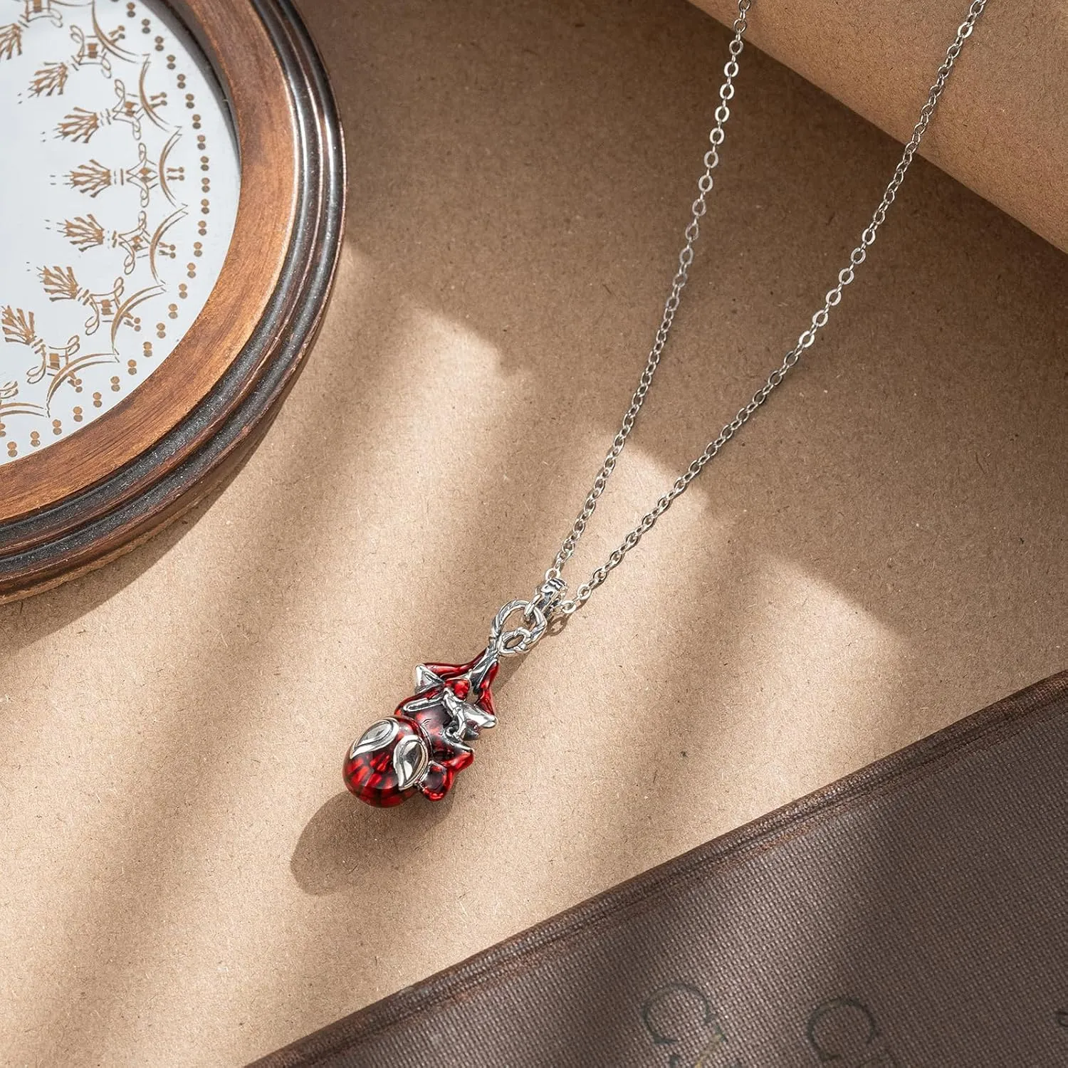 SpiderMan Pendant Necklace for Women and Man,Red Adjustable Spider Jewelry Chain,Ideal Spider Man's Pink Gift for spider man Fans,Cosplay,Daily Wear
