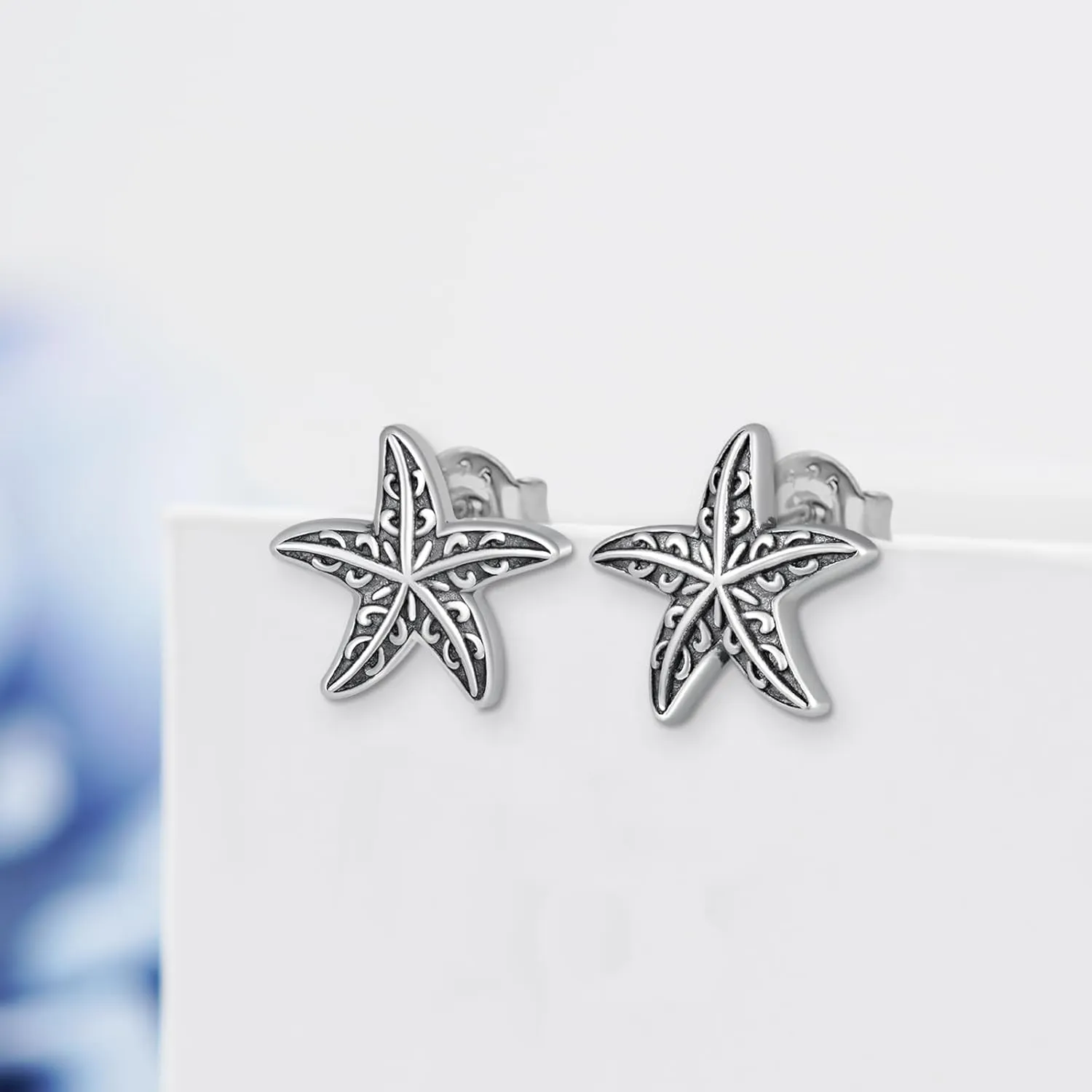 Stingray/Shark/Turtle/Seahorse/Starfish Earrings S925 Sterling Silver Ocean Stud Earrings Ocean Jewelry Gifts for Women