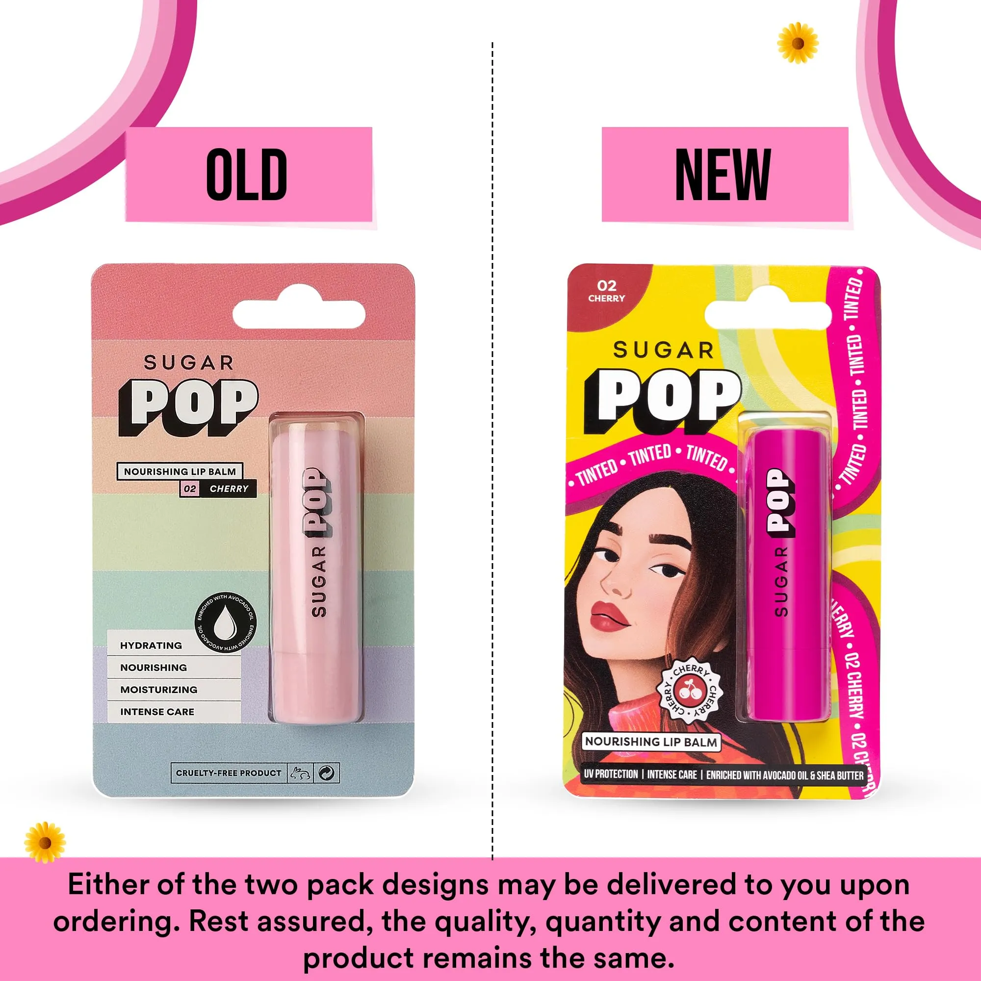 SUGAR POP High Shine Lip Gloss - 01 Marshmallow (Clear) Lip Plumping Gloss For Soft & Dewy Lips & SUGAR POP Nourishing Lip Balm Combo