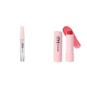SUGAR POP High Shine Lip Gloss - 01 Marshmallow (Clear) Lip Plumping Gloss For Soft & Dewy Lips & SUGAR POP Nourishing Lip Balm Combo