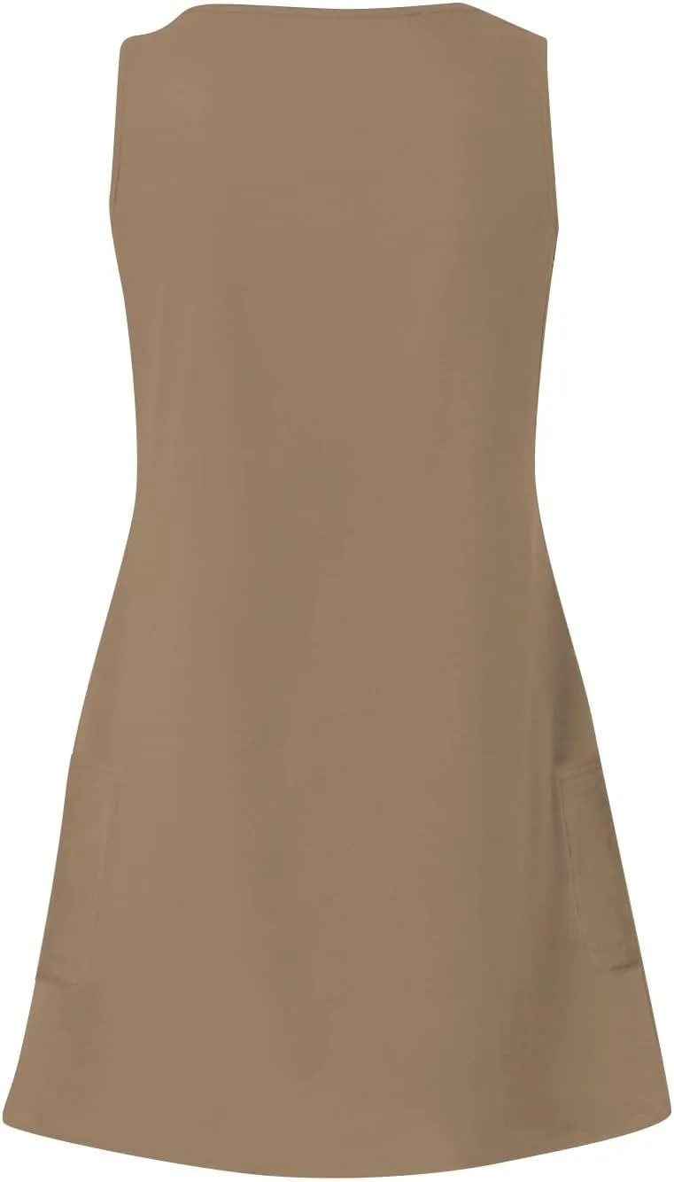 Summer Dresses for Women 2025 Casual V Neck Sleeveless Sundresses Hawaiian Plus Size Tank Dress with Pockets