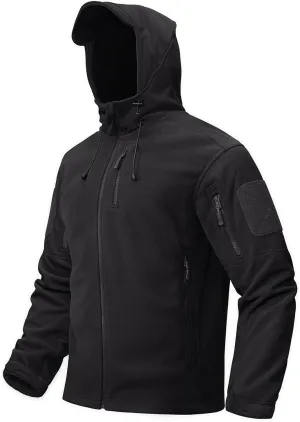 TACVASEN Men's Tactical Fleece Jacket Heavyweight Military Hoodie with 6 Pockets Winter Warm Coats Windproof Outdoor