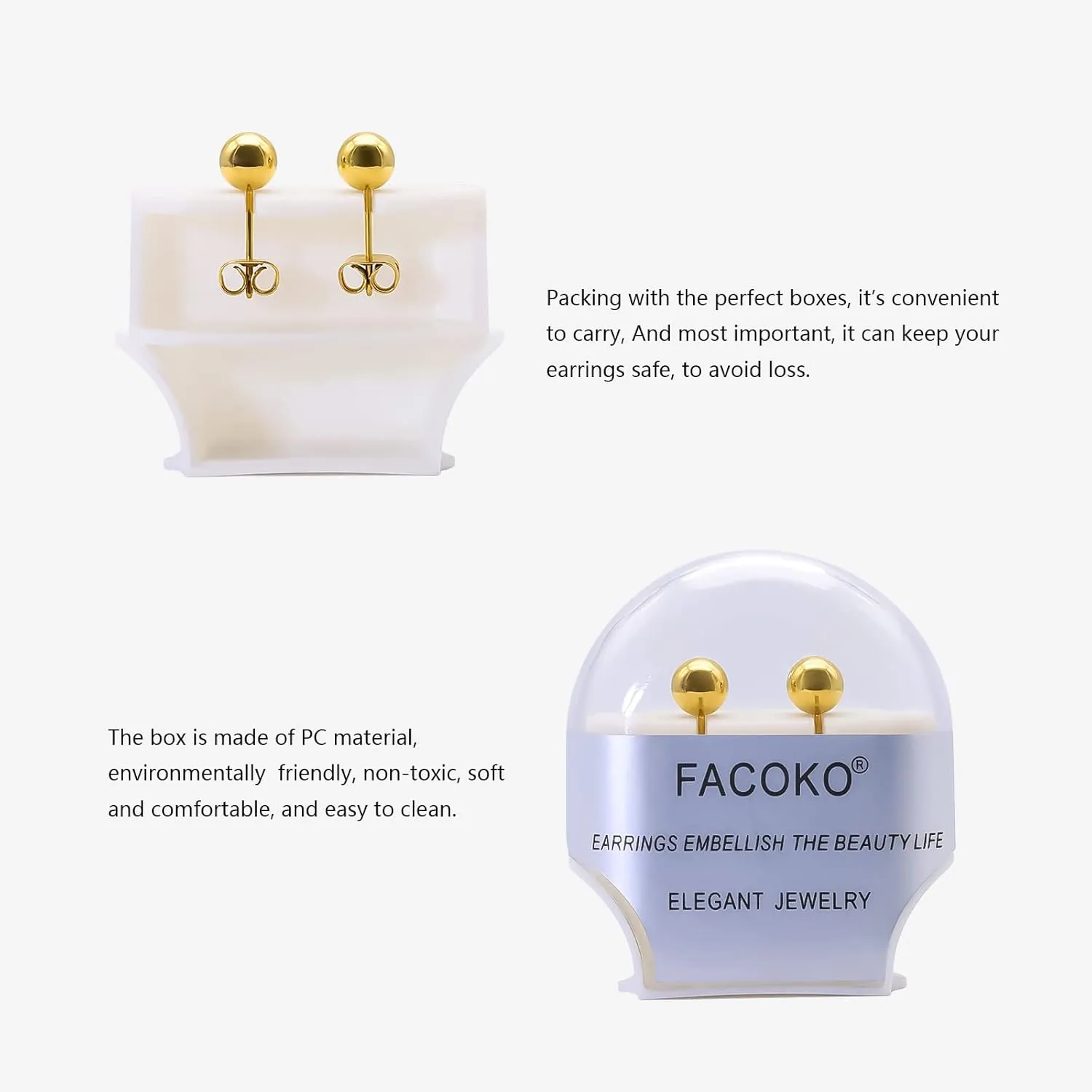 Titanium Flat Dot and Ball Stud Earrings Hypoallergenic for Women Men Rose Gold/Gold/Silver/Black Round Disc Earrings 3mm-6mm Options for Sensitive Ear(2pcs)