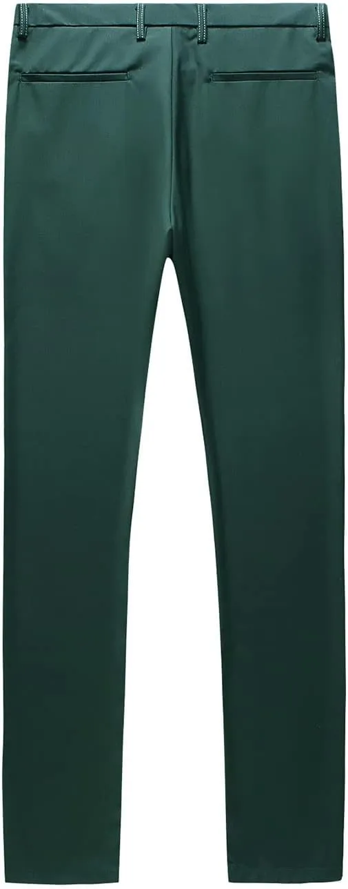 UNINUKOO Mens Dress Pants Slim Fit Solid Color Skinny Trousers Classic Business Casual Wedding Suit Pants