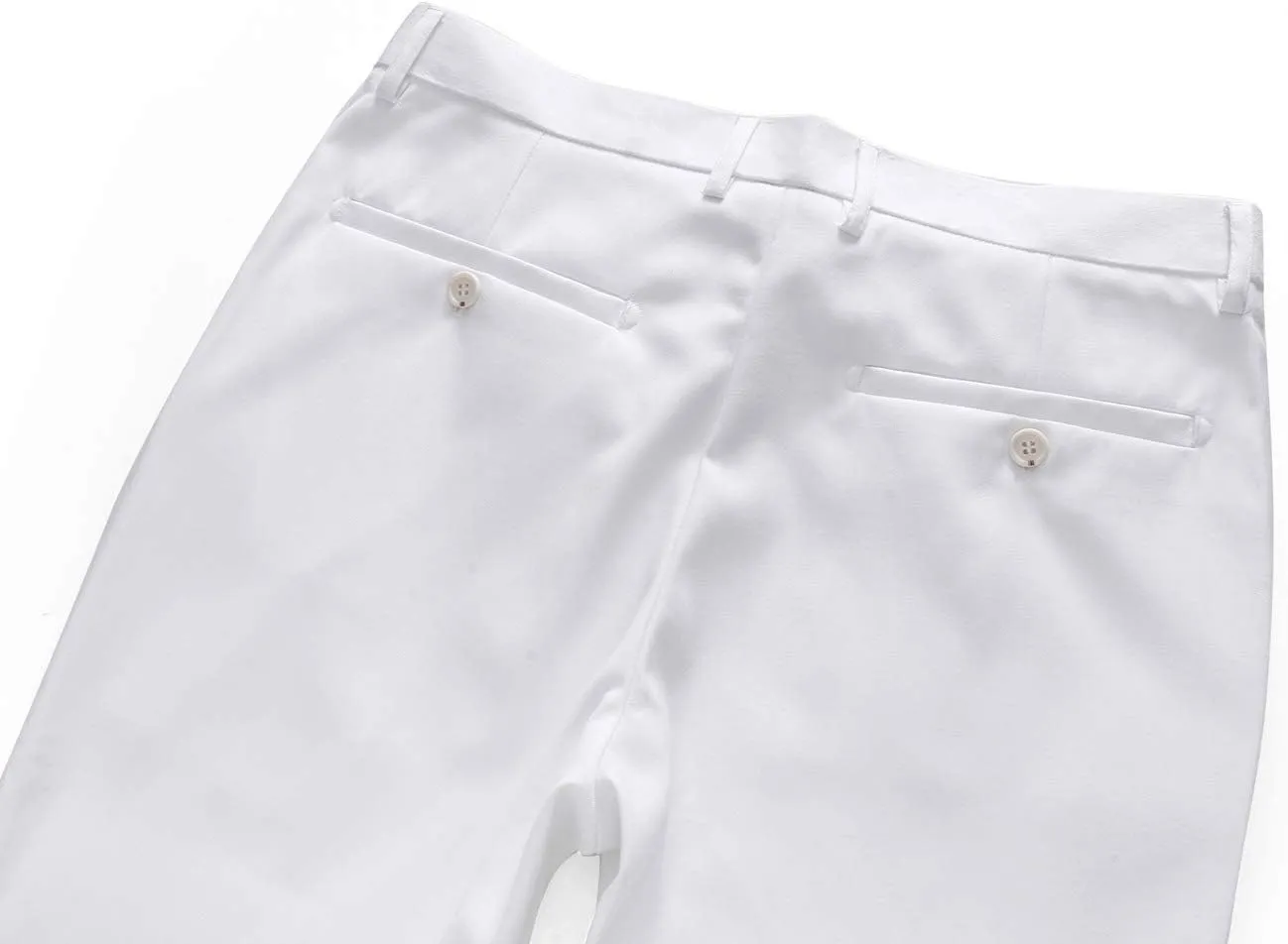 UNINUKOO Mens Dress Pants Slim Fit Solid Color Skinny Trousers Classic Business Casual Wedding Suit Pants