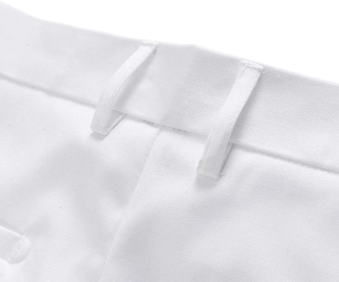 UNINUKOO Mens Dress Pants Slim Fit Solid Color Skinny Trousers Classic Business Casual Wedding Suit Pants