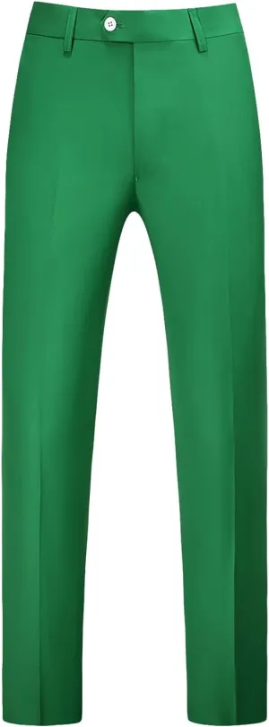 UNINUKOO Mens Dress Pants Slim Fit Solid Color Skinny Trousers Classic Business Casual Wedding Suit Pants
