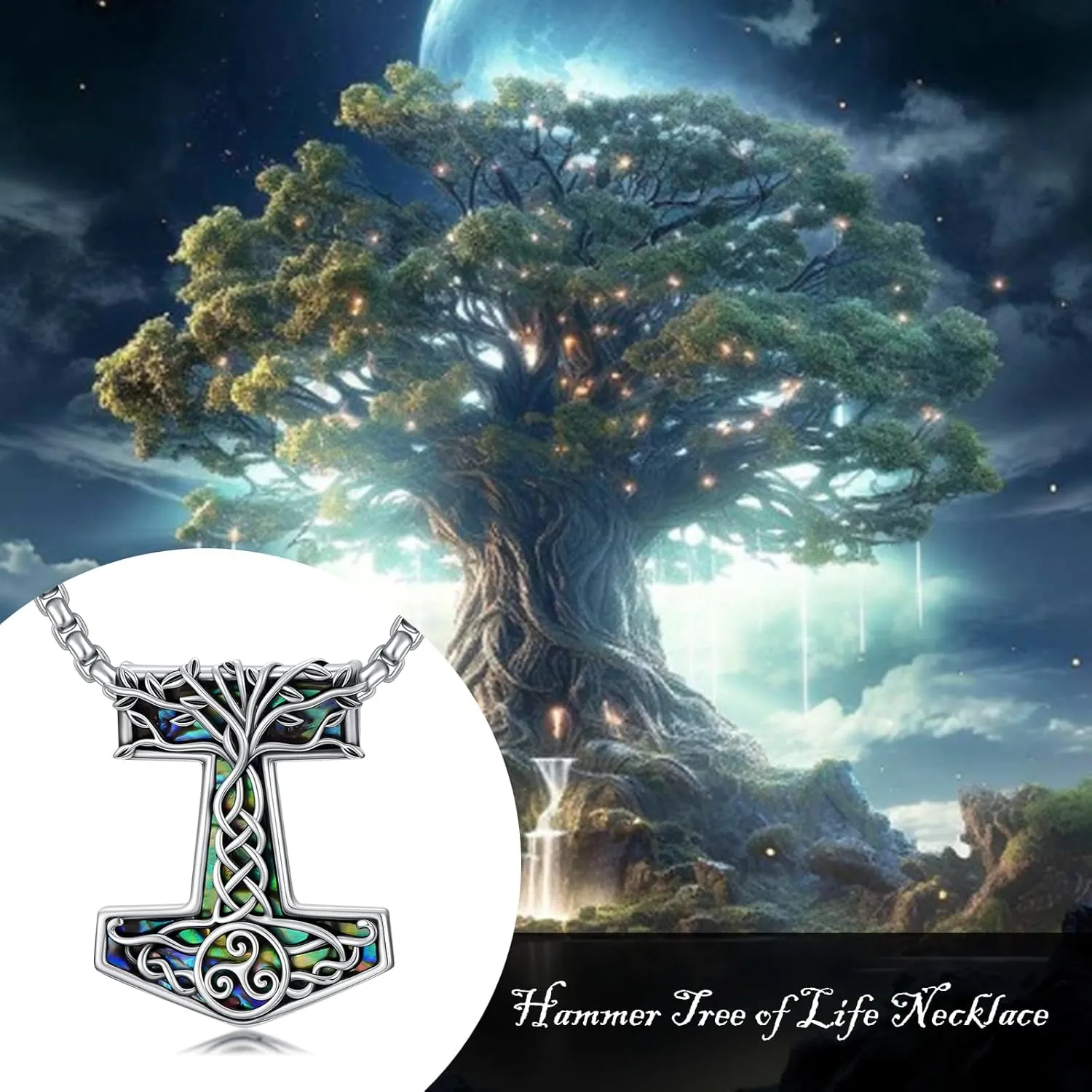 Viking Arrowhead/Thors Hammer/Axe/Wolf Necklace for Men 925 Sterling Silver Viking Norse Pagan Jewelry Gifts for Women