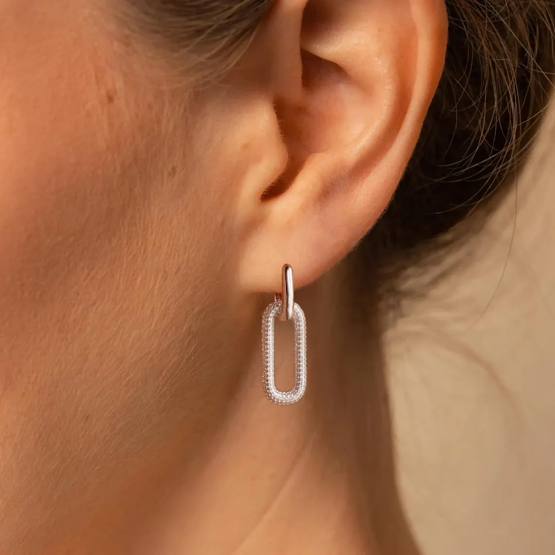 VIROMY Gold Earrings for Women Trendy 14K Gold Plated Paperclip Square Link Drop Dangle Hoops Earrings Stud Huggie Earrings Lightweight Hypoallergenic Minimalist Jewelry Gifts for Women
