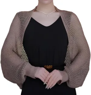 Women Crochet Cardigan Hollow Out Open Front Boho Cover Up Long Sleeve Casual Summer Knitted Cardigan Shawls Wraps