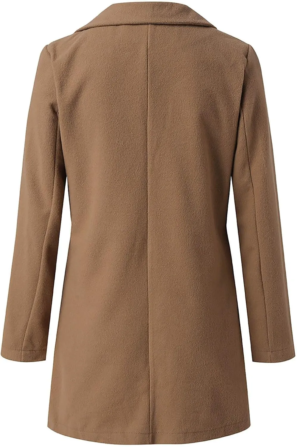 Women Trench Coat Winter Oversized Notched Collar Overcoat Fashion Double Breast Midi Long Trench Coats