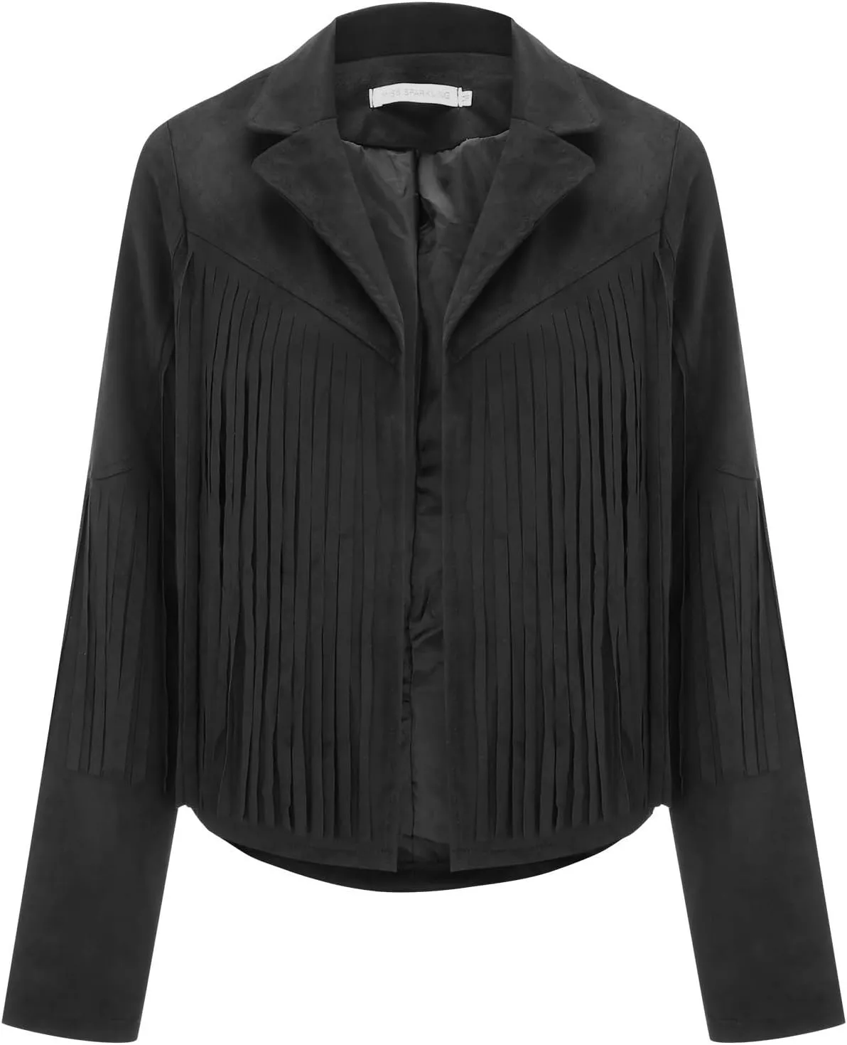 Womens Anorak Jacket Women Fringe Faux Suede Leather Jackets Fashion Tassel Motorcycle Cropped Jacket for Old