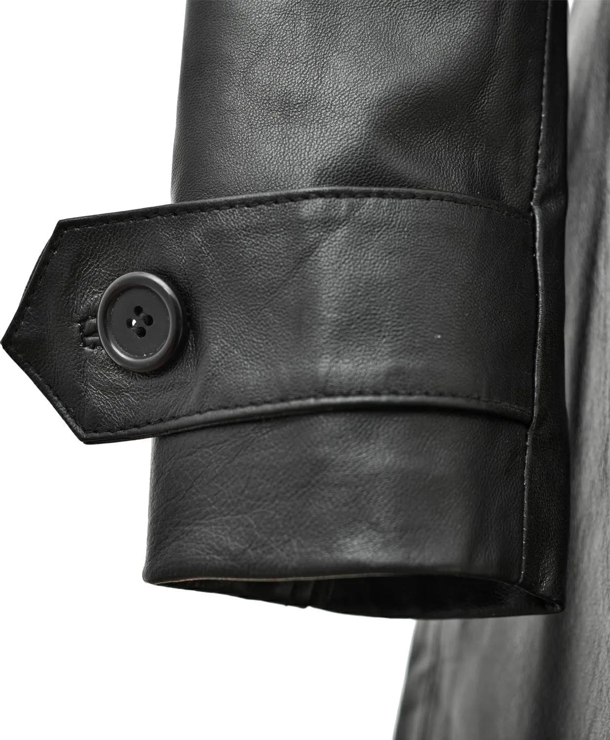 Women's Leather Long coat, Double Breasted Trench, Real Lambskin Duster Overcoat